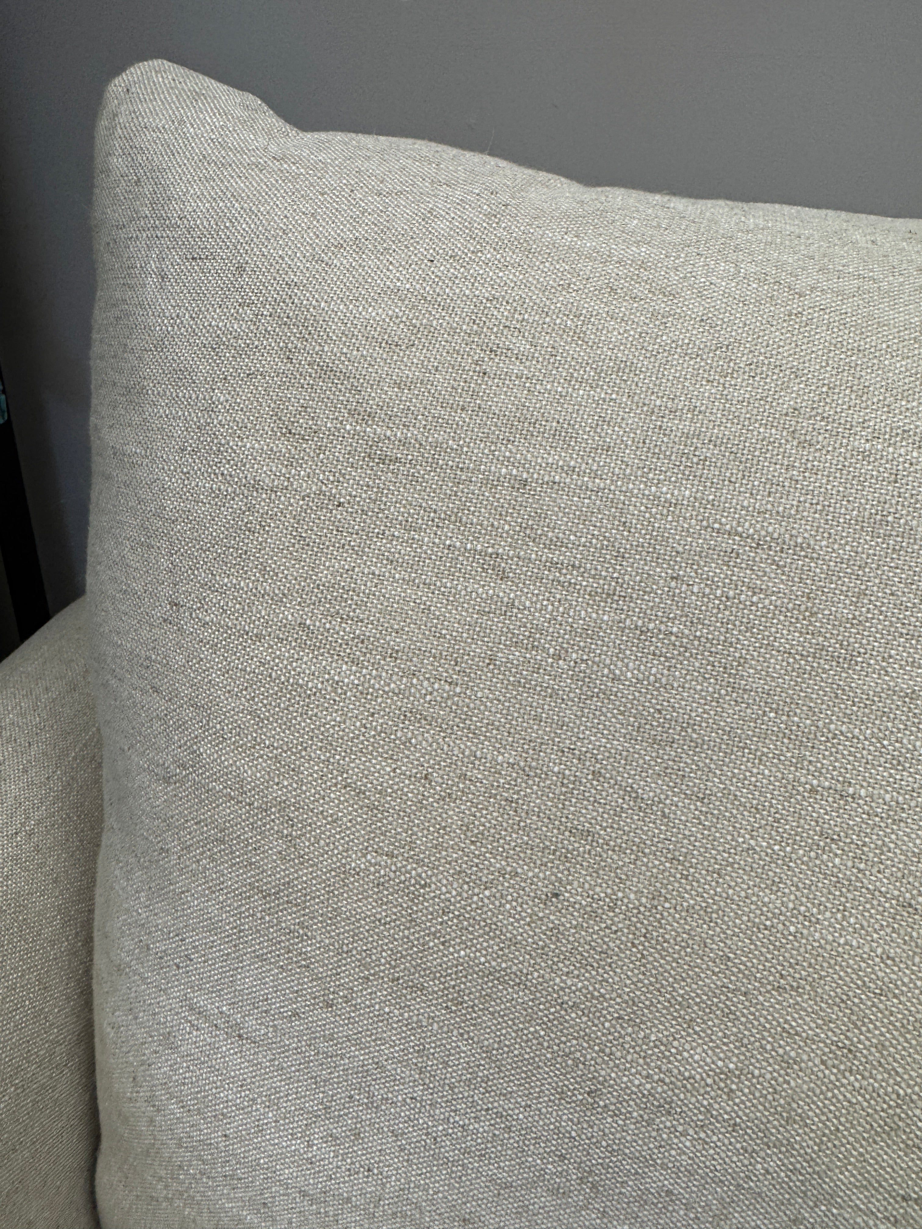 Loaf Queenie 2 piece right facing XL chaise sofa in natural linen fabric