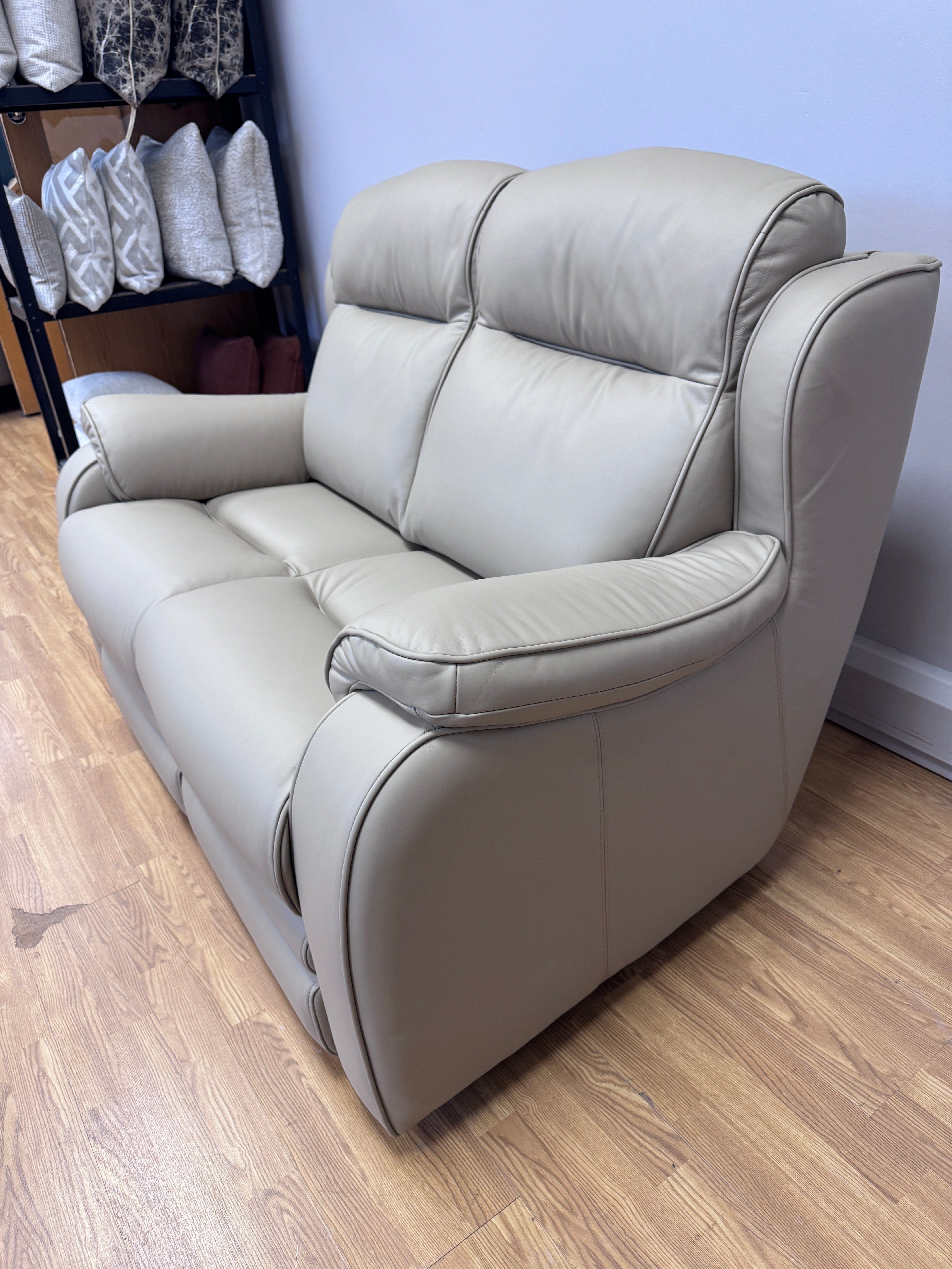 Parker Knoll Boston 2 seater sofa in Madri Putty beige leather