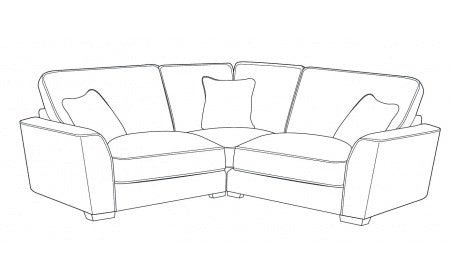 Foxford 1 corner 1 group sofa (equal sided corner) Standard or Cushion Back