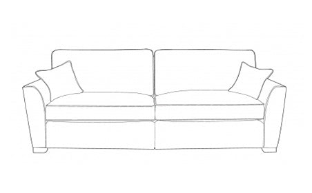 Foxford 4 seater split sofa Standard or Cushion Back