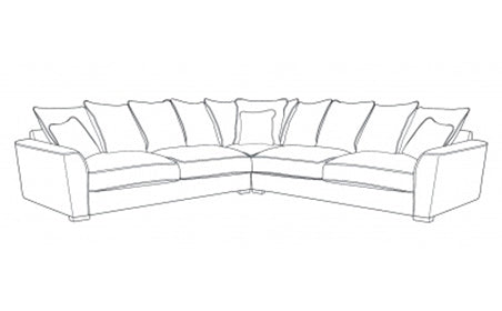 Foxford 2 corner 2 group sofa (equal sided corner) Standard or Cushion Back