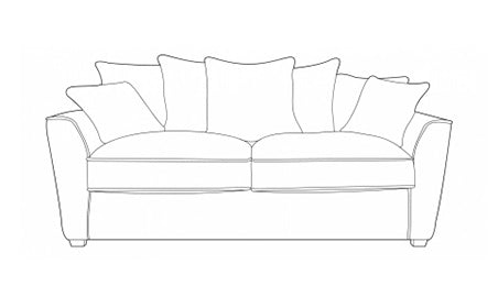 Foxford 3 seater split sofa Standard or Cushion Back