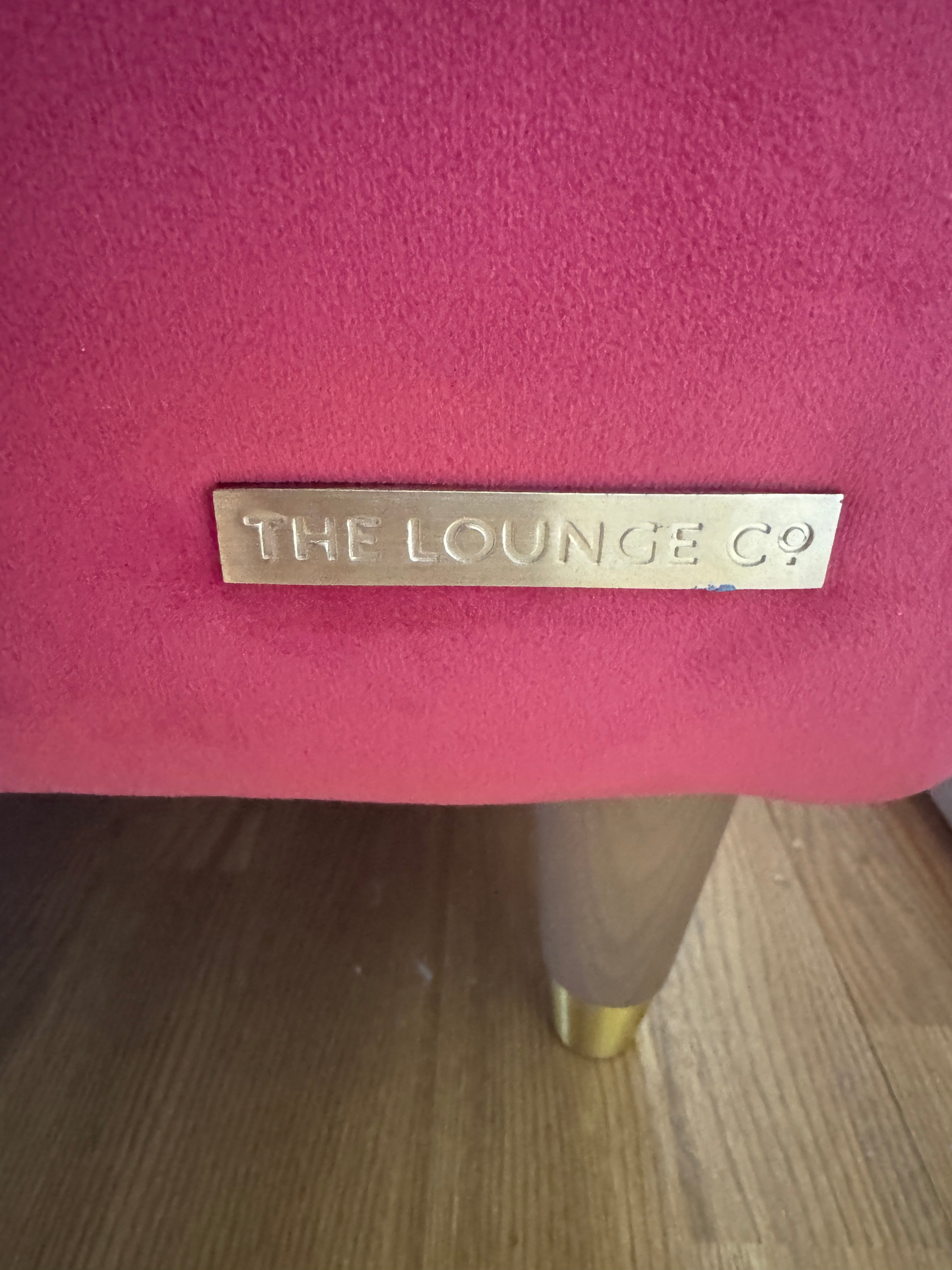 The Lounge Company Maddison 2.5 standard back sofa in Summer Punch pink velvet