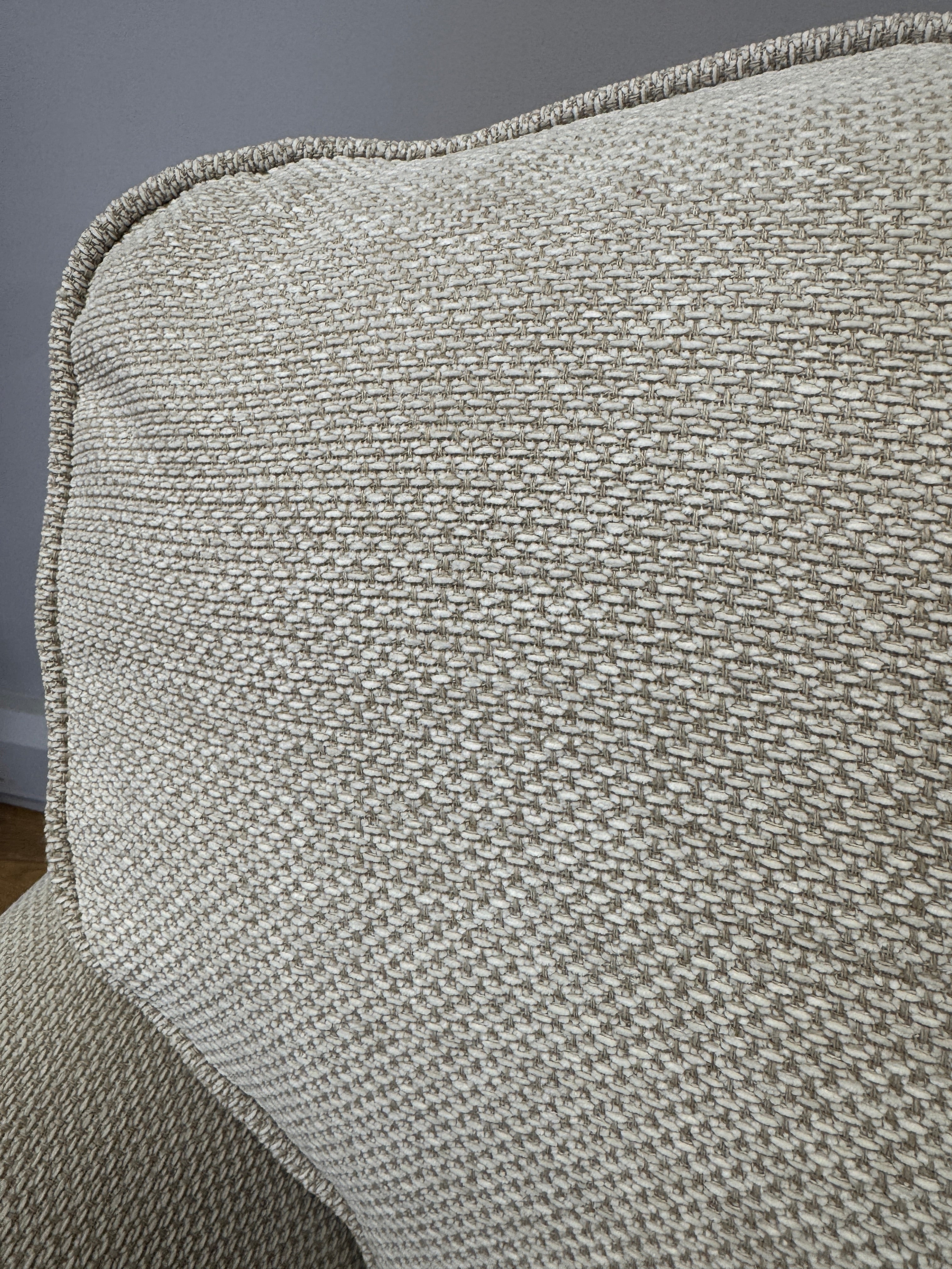 Parker Knoll Devonshire 2 seater standard back sofa in Caledonian Pebble fabric