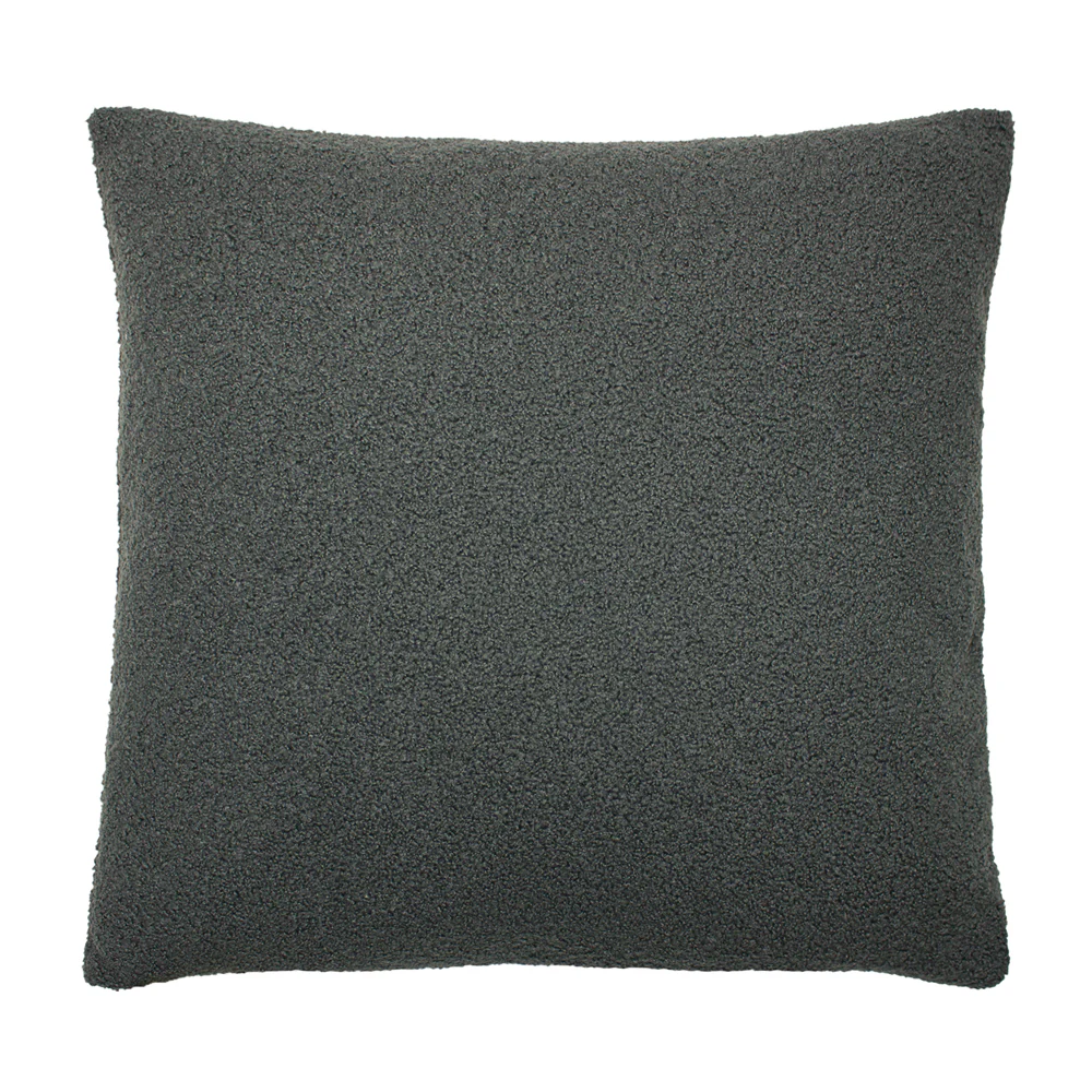 Malham fleece Square Cushion 50cm x 50cm Charcoal