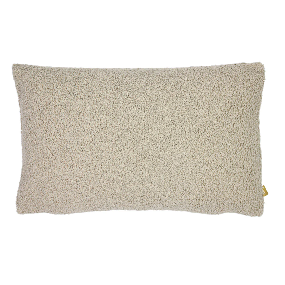 Malham fleece Square Cushion 30cm x 50cm Latte