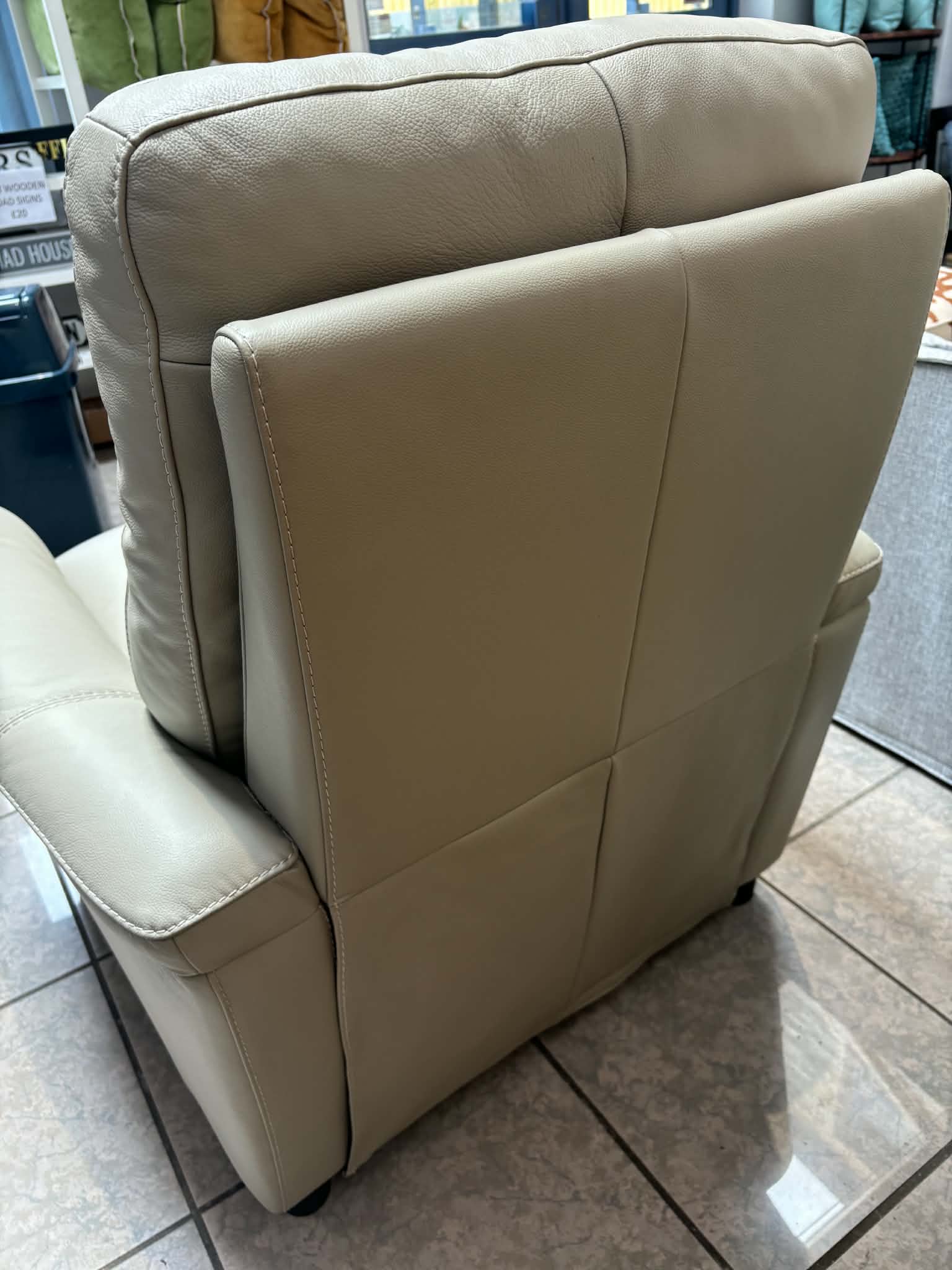 Rowan armchair in Silver / Grey leather (pair available)