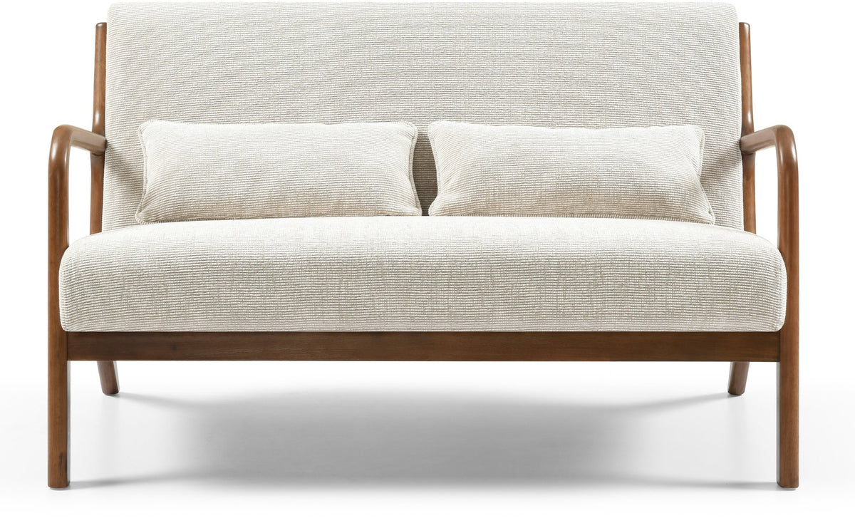 Inca 2 seater sofa / loveseat with Walnut frame