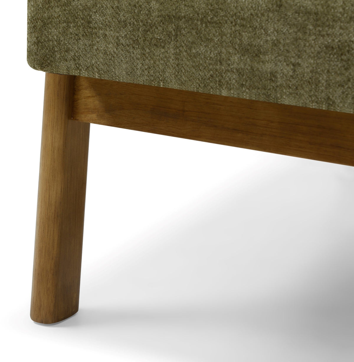Inca ribbed accent chair with Walnut frame