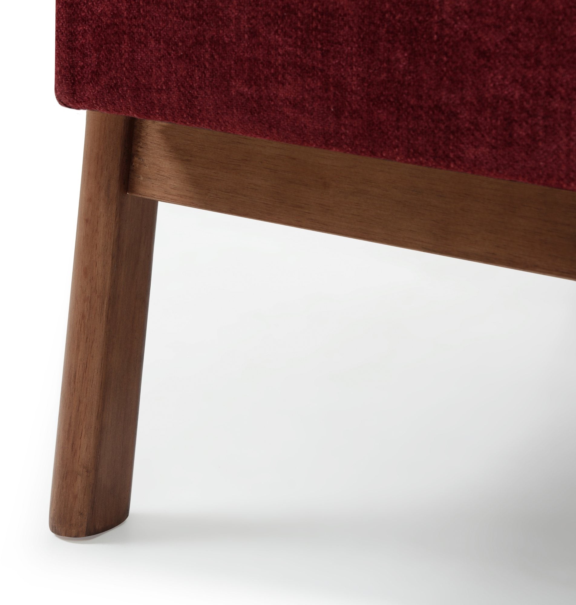 Inca ribbed accent chair with Walnut frame