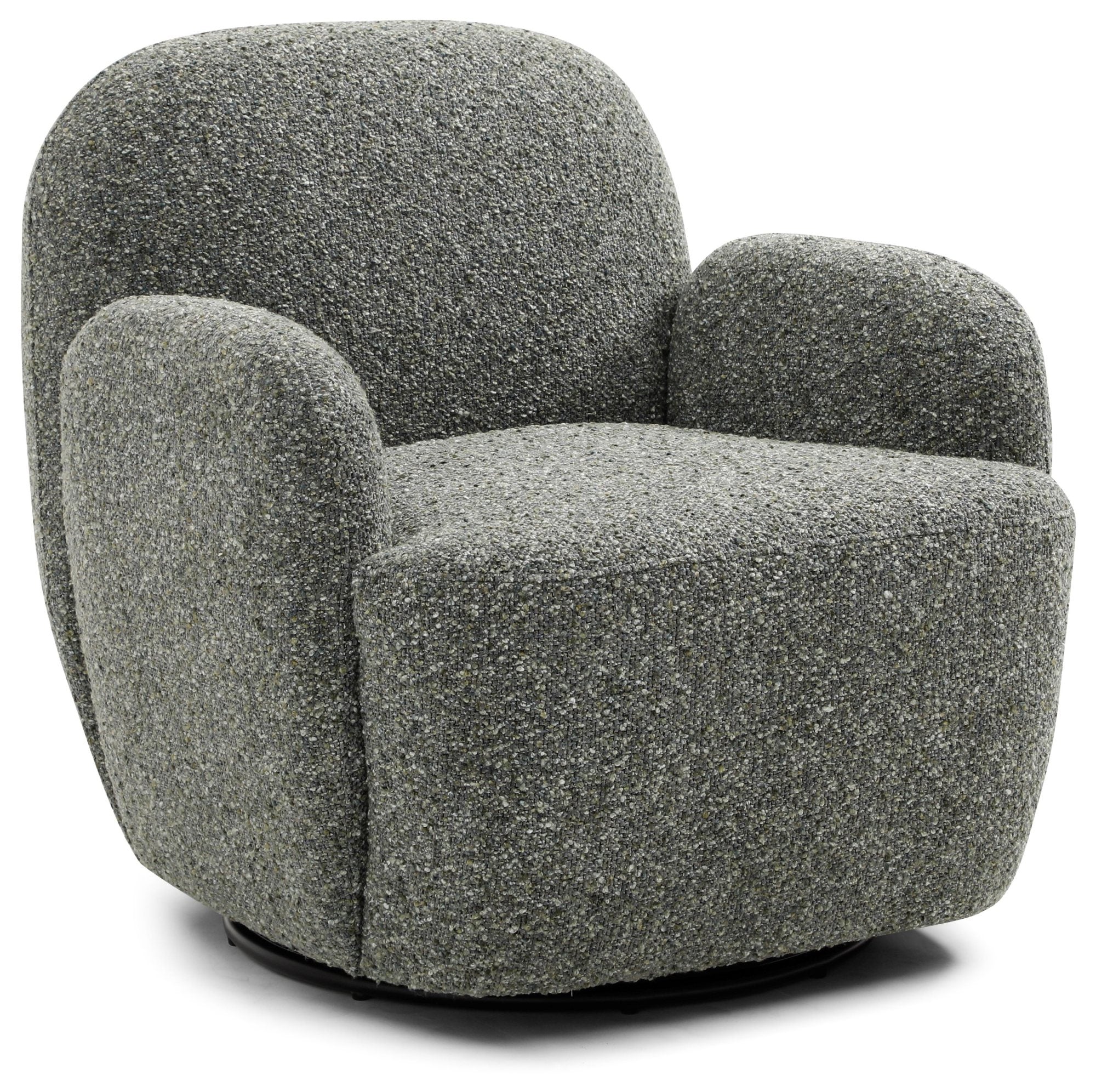 Micky swivel chair in Boucle fabric