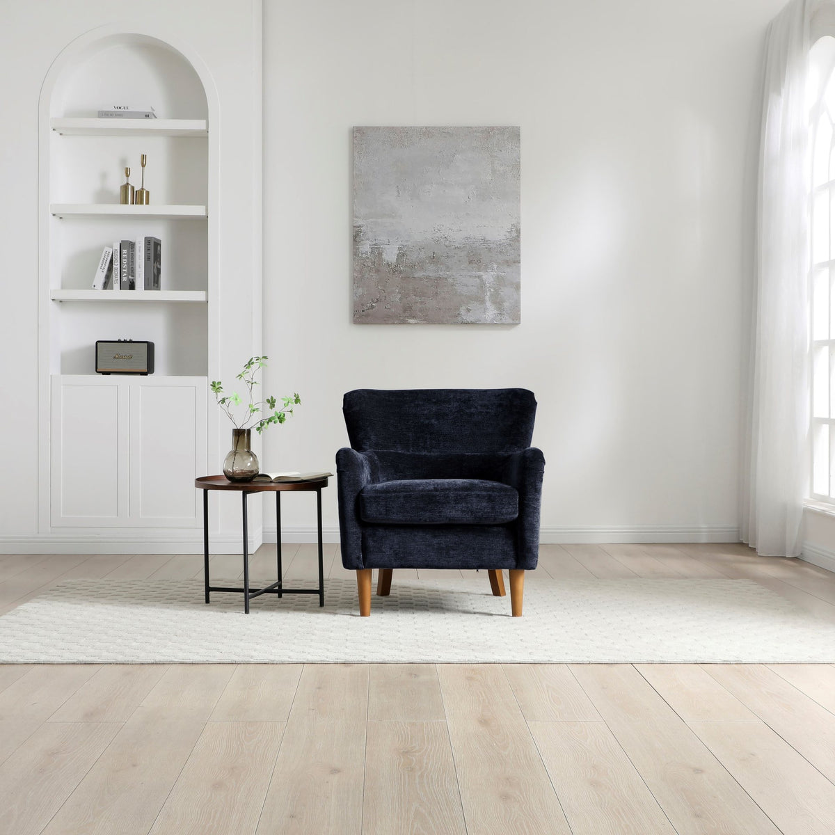 Rosie small wingback inspired chair in Luxe chenille