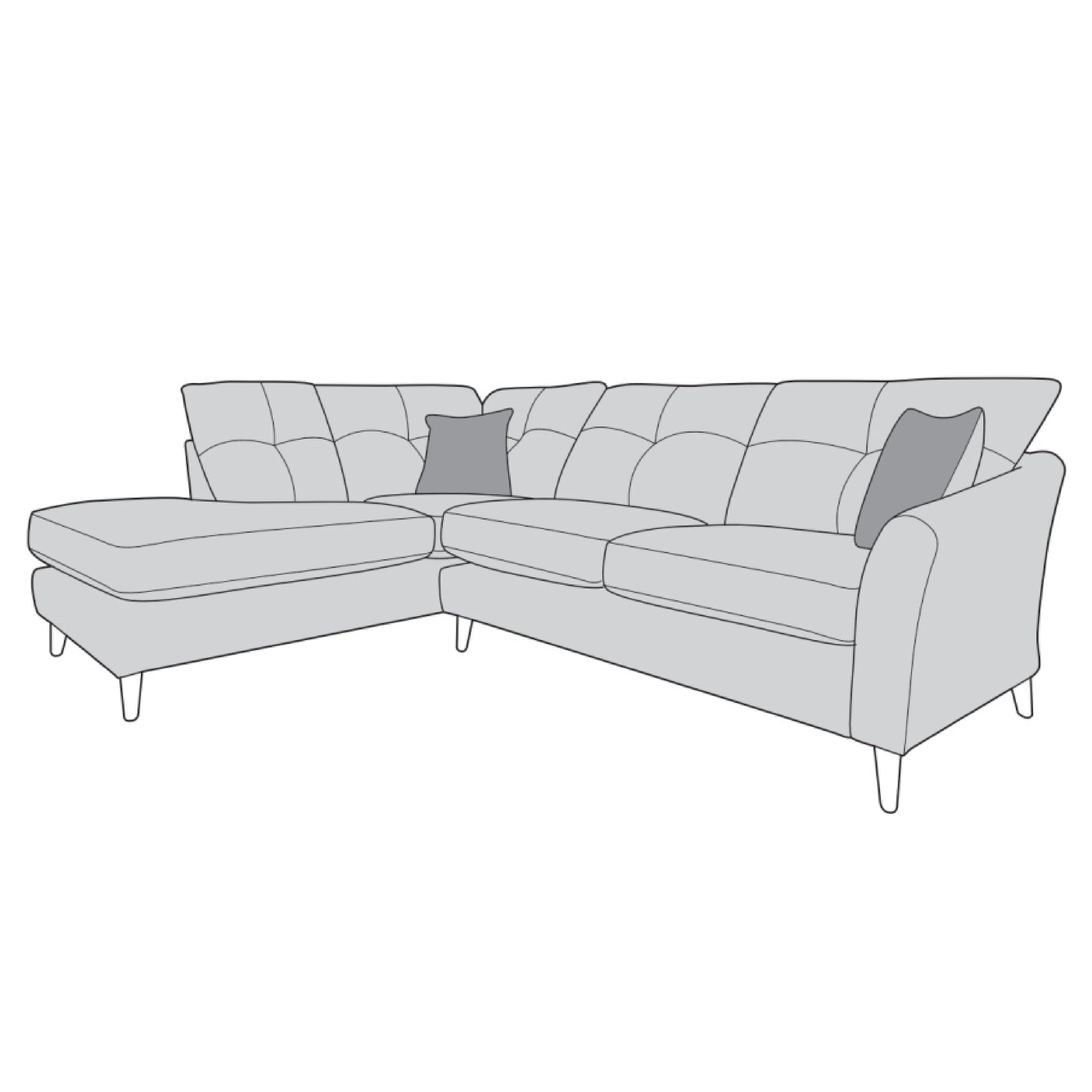 Molly left facing open corner sofa - Standard Back