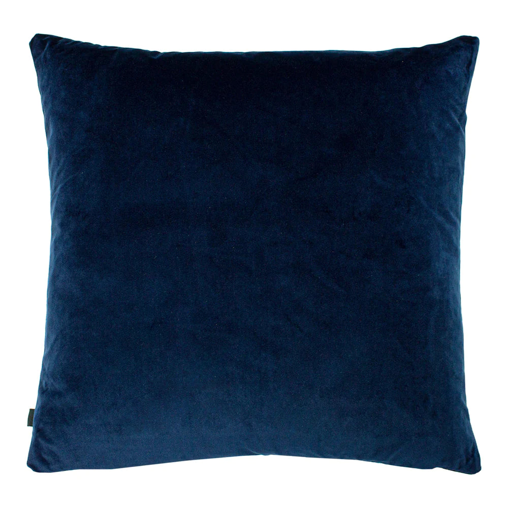 Nevado Velvet Jacquard Square Cushion 50cm x 50cm Indigo / Royal
