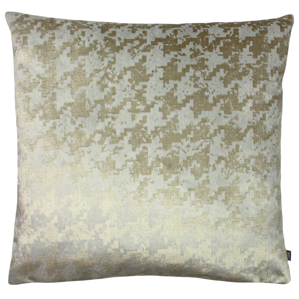 Nevado Velvet Jacquard Square Cushion 50cm x 50cm Rose Sand / Mocha