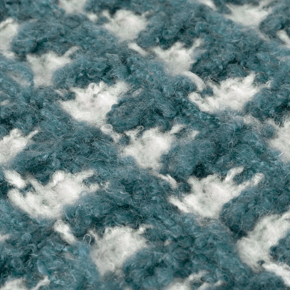 Toasty reversible chunky waffle throw in teal 130 x 180cm