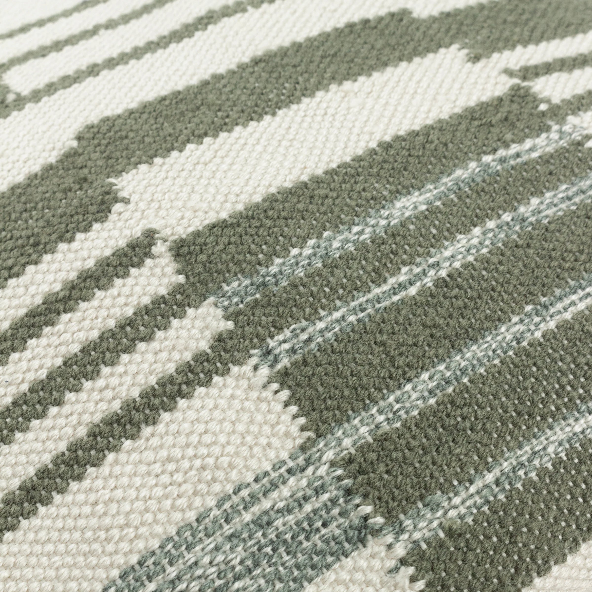 Torode woven fabric cushion with fringe edge in Sage 45 x 45cm