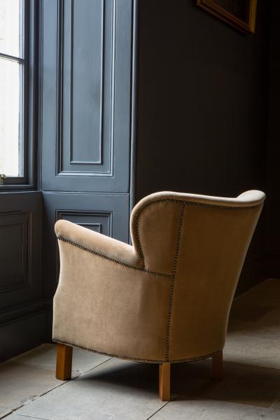 Adam small accent chair in Butterscotch velvet