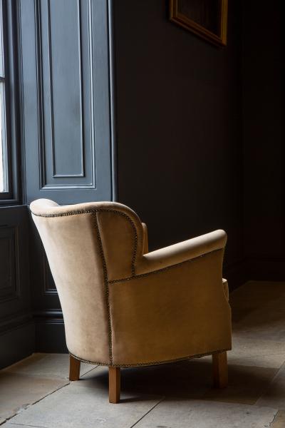 Adam small accent chair in Butterscotch velvet