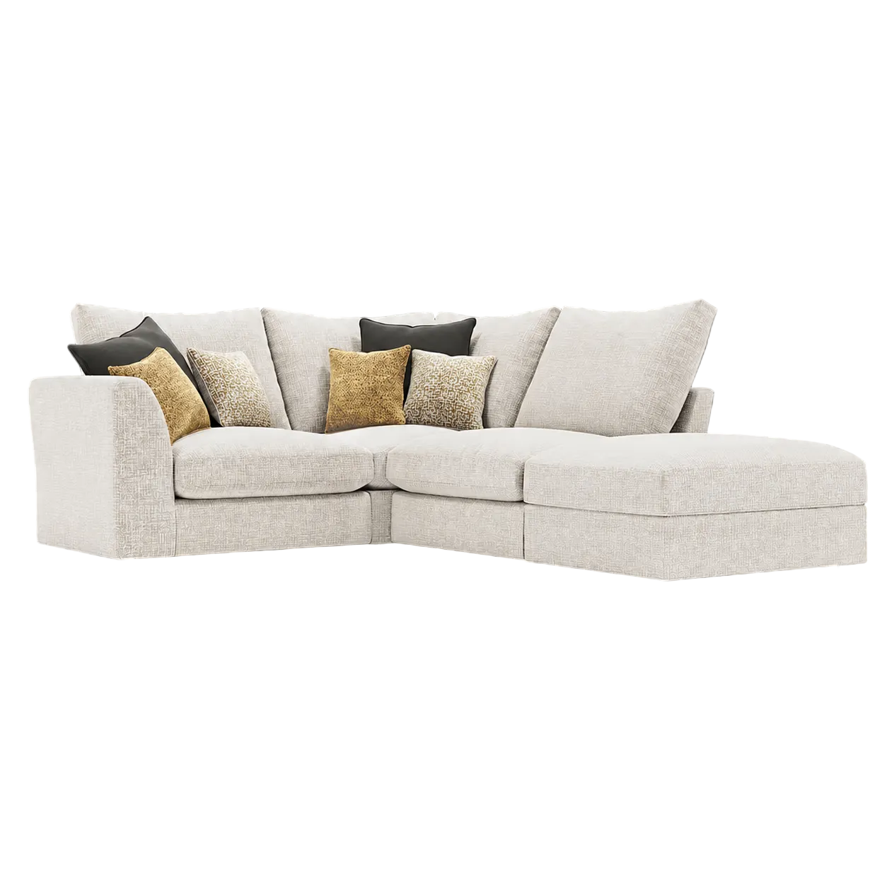 Morris small corner sofa with footstool