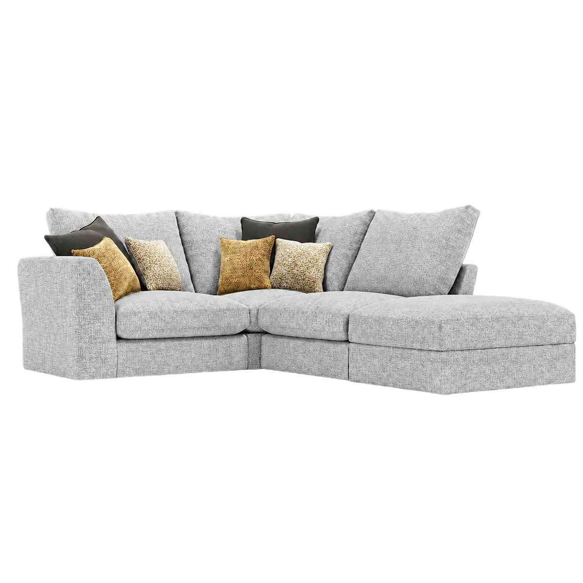 Morris small corner sofa with footstool