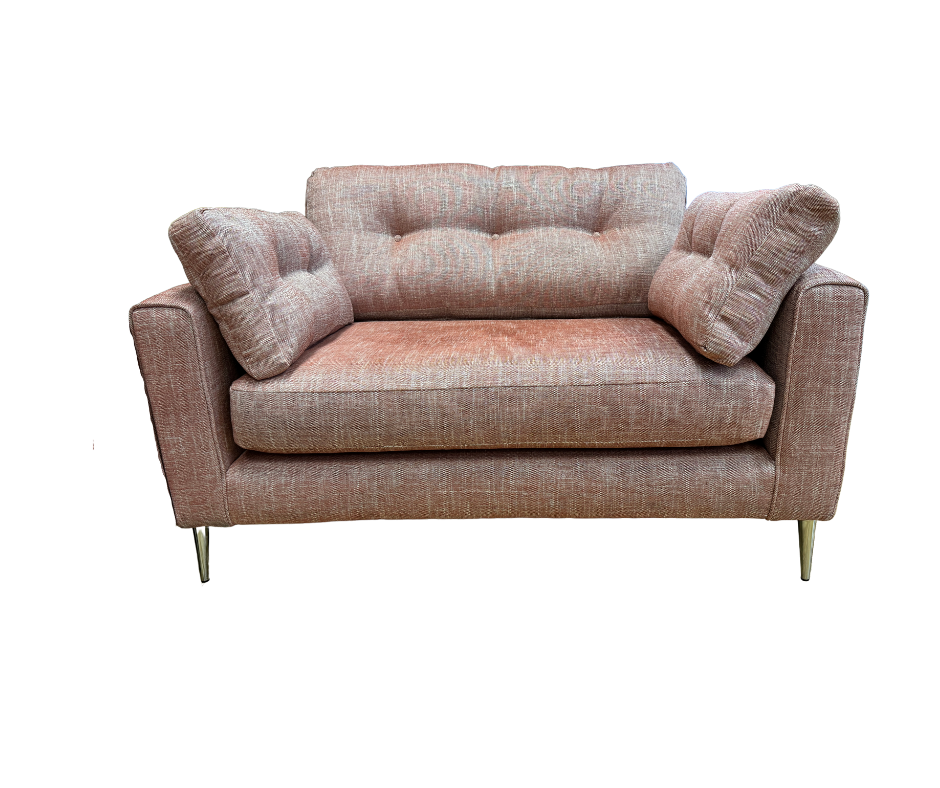 Maya standard back loveseat in Terracotta mix weave fabric