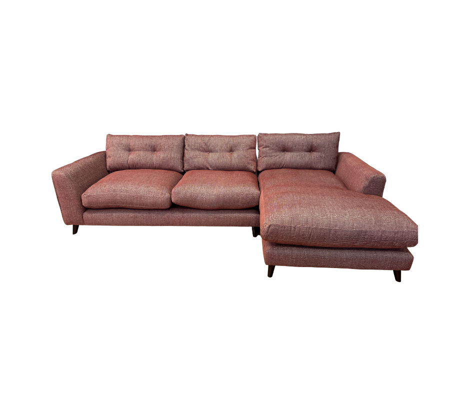 Farnham right facing 2 piece chaise sofa in terracotta mix weave