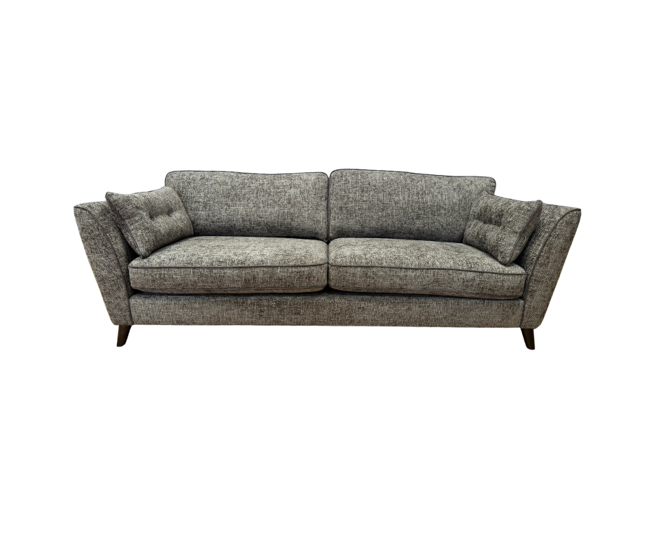 Hallie 4 seater sofa in chocolate brown chunky chenille weave fabric