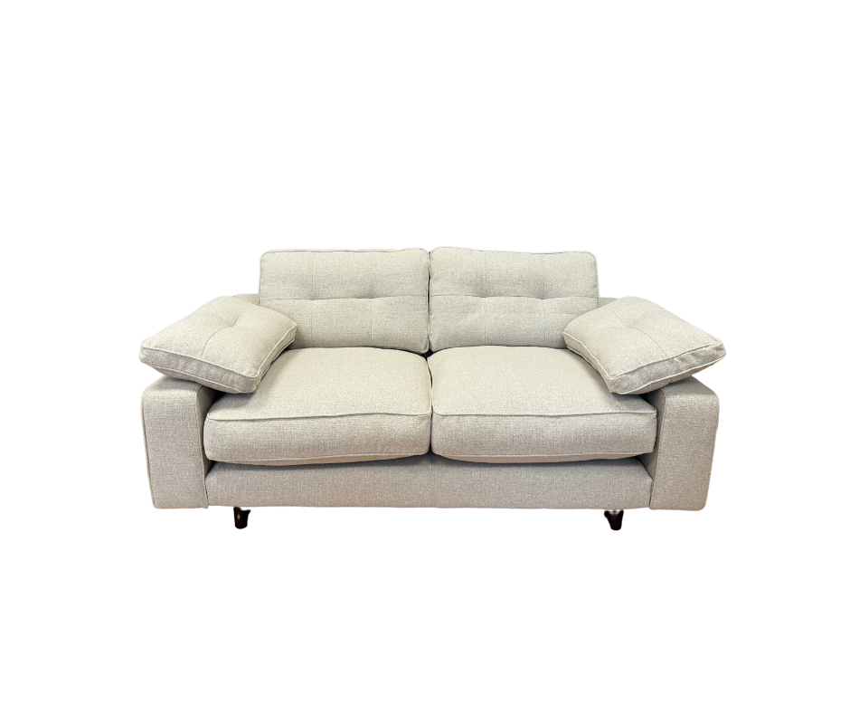 Kent 2 seater standard back sofa in natural weave fabric