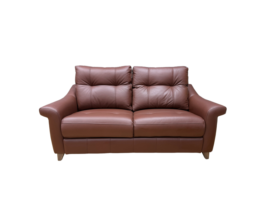 G Plan Riley 3 seater high back sofa in Cambridge Conker (brown) leather