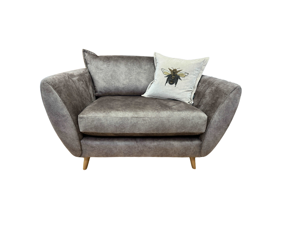 Ayra loveseat in Brown marble effect velvet