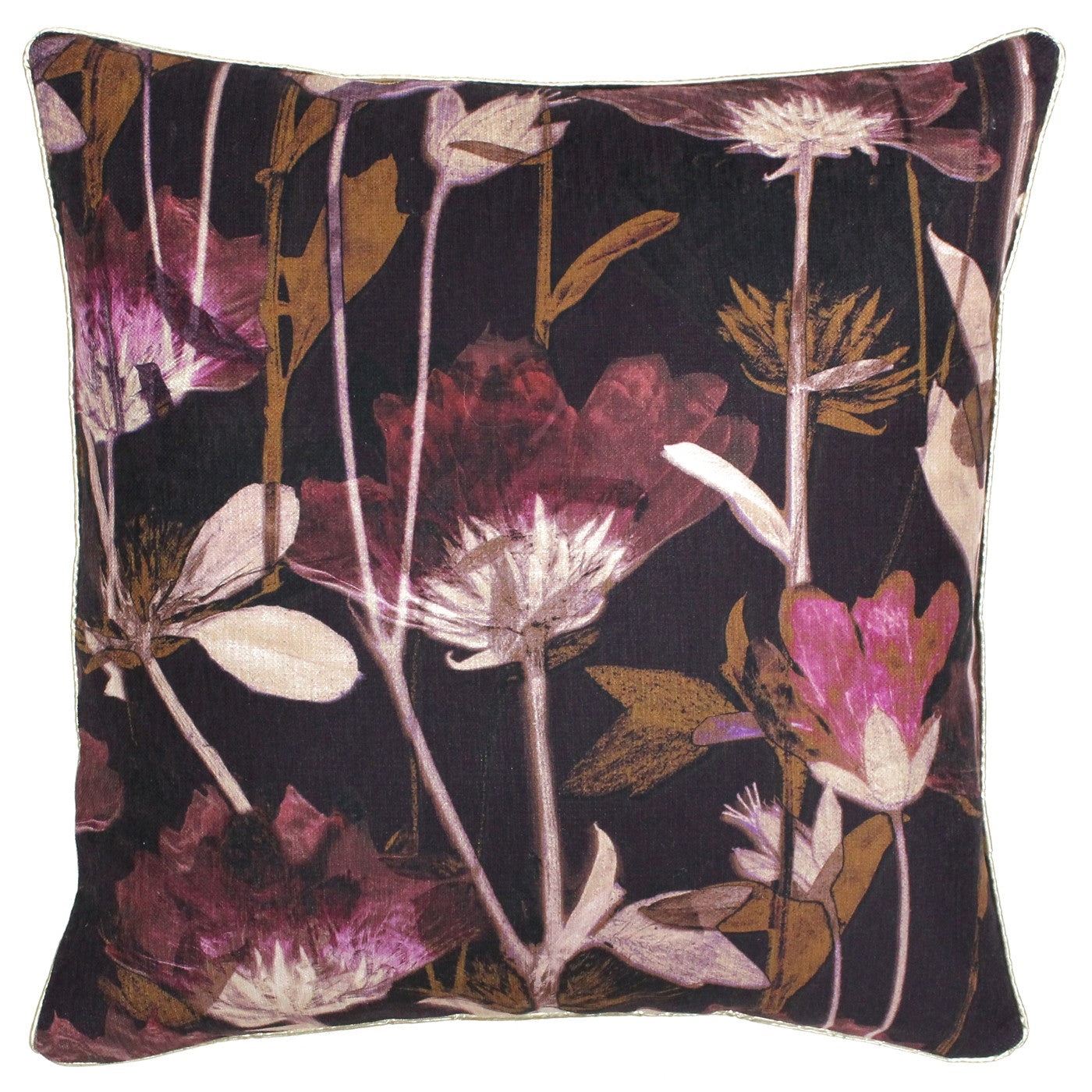 DIGITAL LILLY CUSHION - DAMSON 50 X 50CM