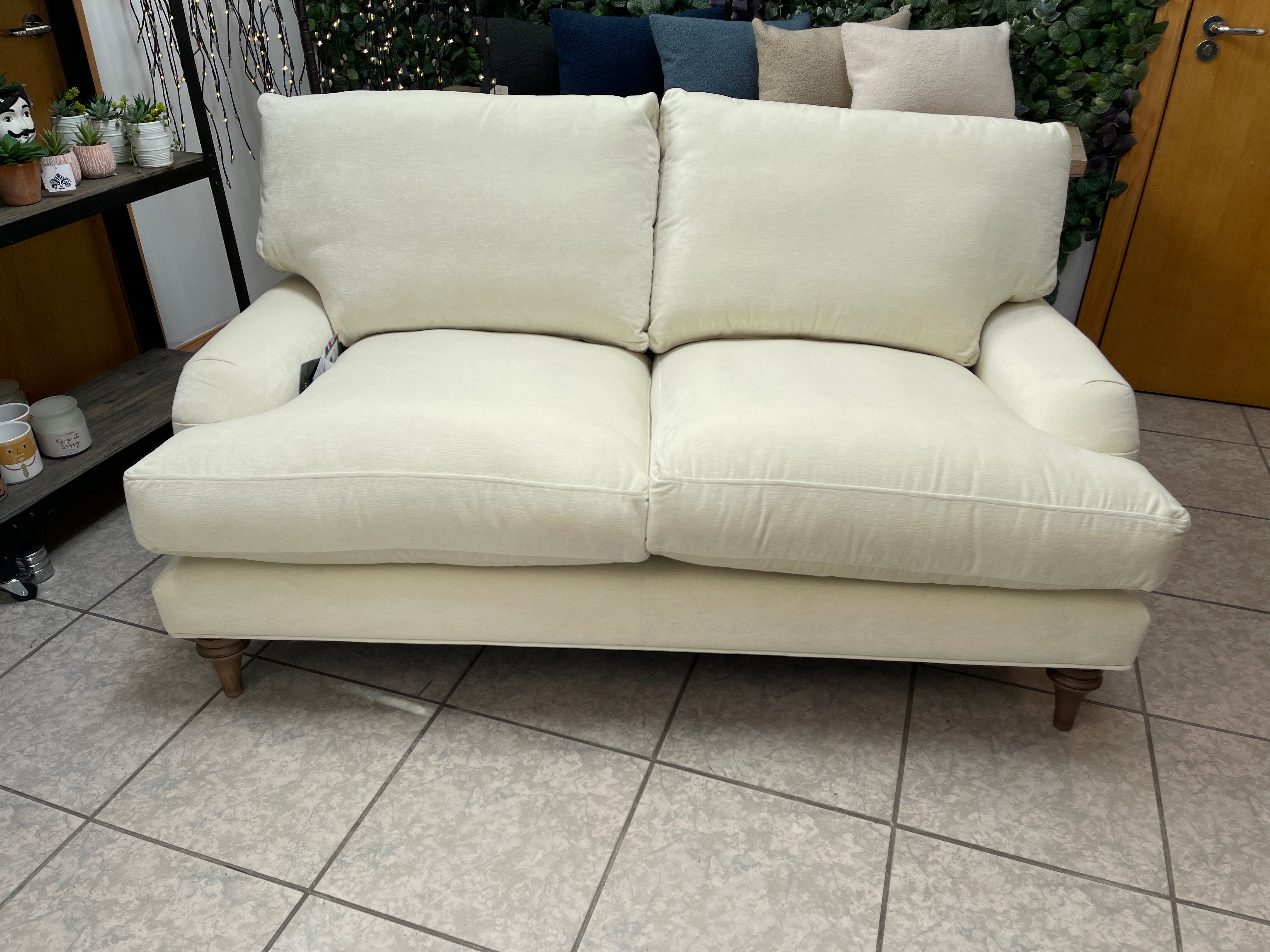 THE LOUNGE COMPANY ROSE 2 seater standard back sofa in French linen velvet
