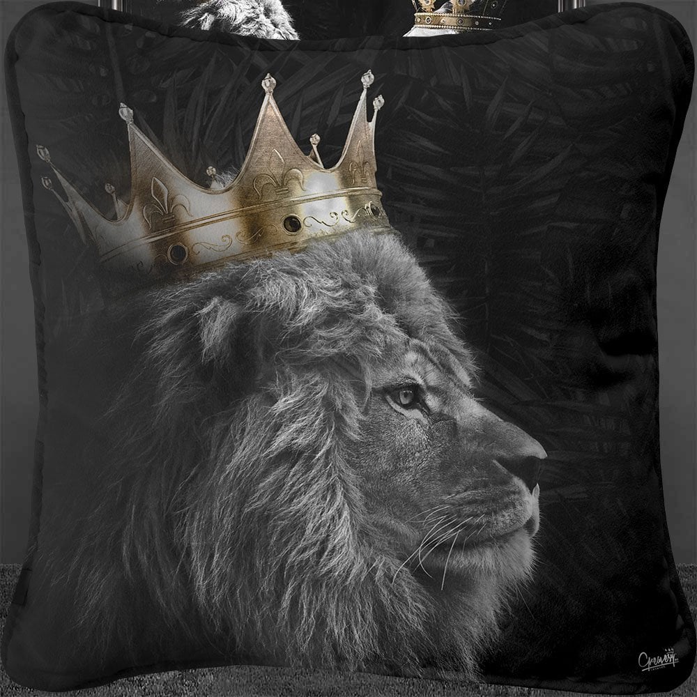 Lion king left 55 x 55cm large cushion